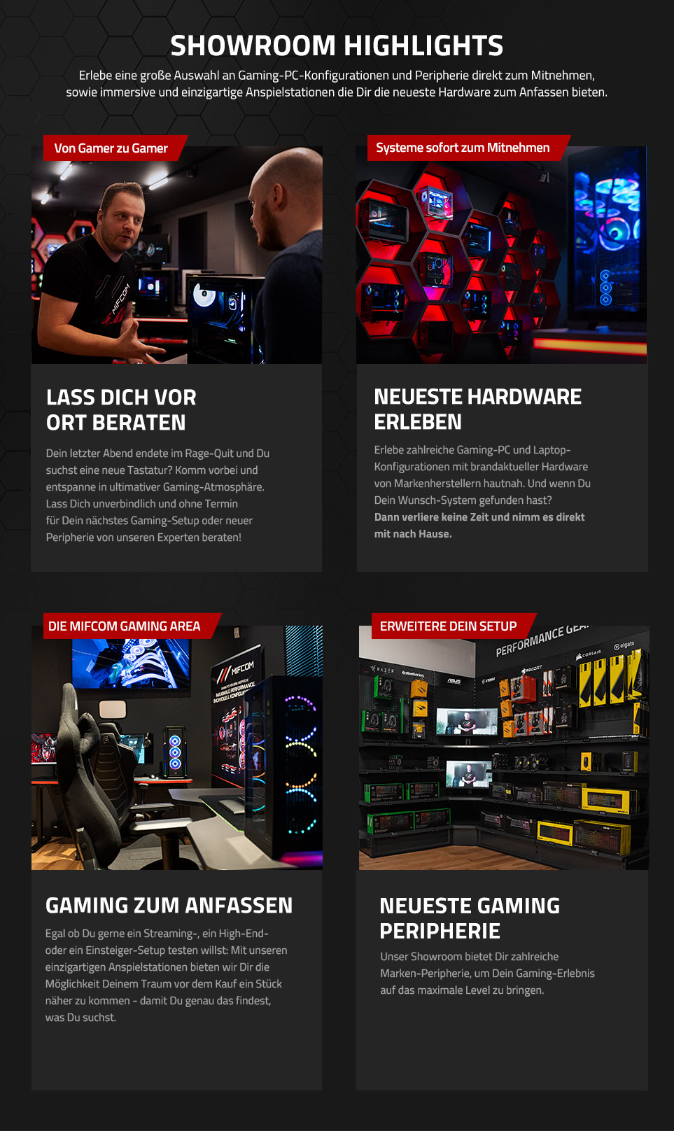 MIFCOM Showroom: Gaming PCs bei München kaufen